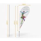 Classic Beachflag Drop 480x139 cm| Window2Print