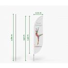 Classic Beachflag Bend S - Eigener Aufdruck |  Window2Print