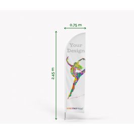 Beachflag bedrucken- Classic Beachflag Straight S ❖ Window2Print