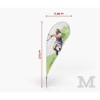 Werbefahnen Beachflags - Classic Beachflag Drop M - Fan Zone | Window2Print
