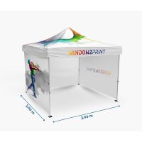 Event Zelt 3x3 mit Dach und Wänden - Fan Zone | Window2Print
