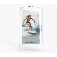 Fan-Fahnen kaufen 150x300 mit Karabinerhaken | Window2Print